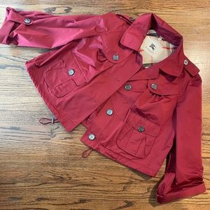 Cropped Red Burberry Jacket